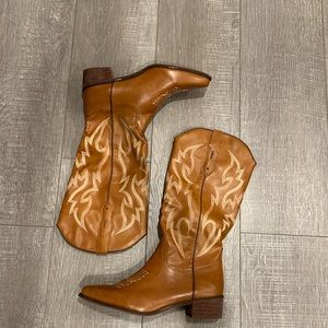 brand new brown cowboy boots